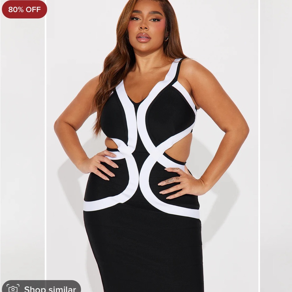 Fashion Nova Bandage Midi Dress NWT